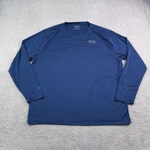 TYR Shirt Mens XL Blue Sun Defense Lightweight Performance Long Sleeve Running